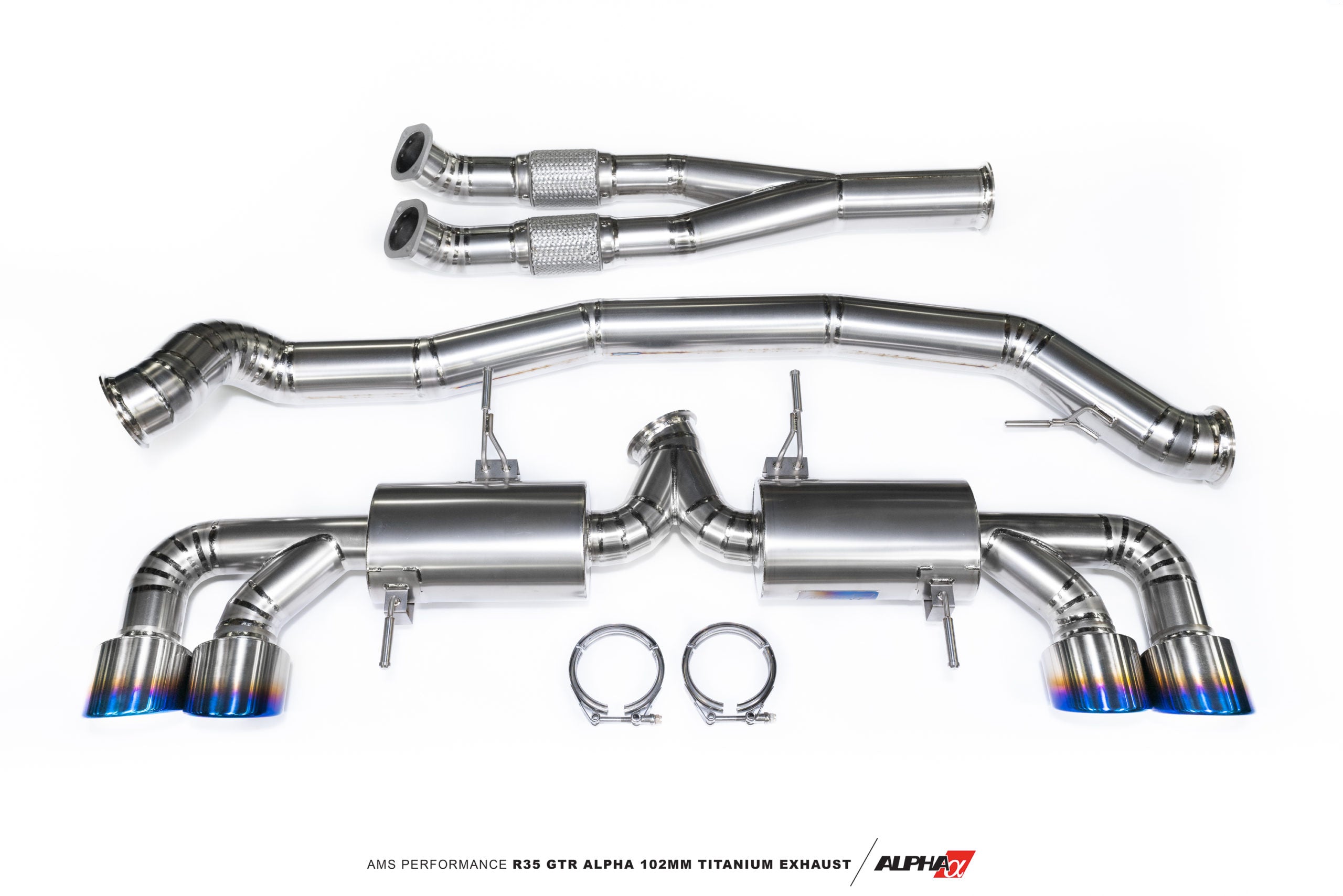 AMS ALPHA Performance Nissan GT-R Titanium 102mm Exhaust System