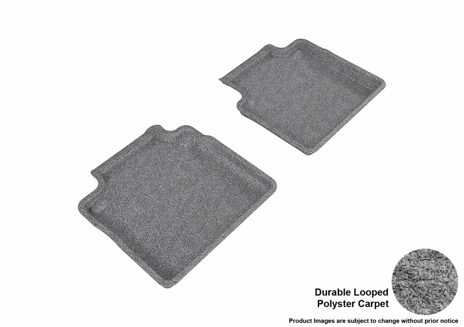 3D MAXpider |  2011 2020 INFINITI Q70/M37 CLASSIC 2ND ROW Floormats - GRAY - Deluxe Looped Polyester Carpet