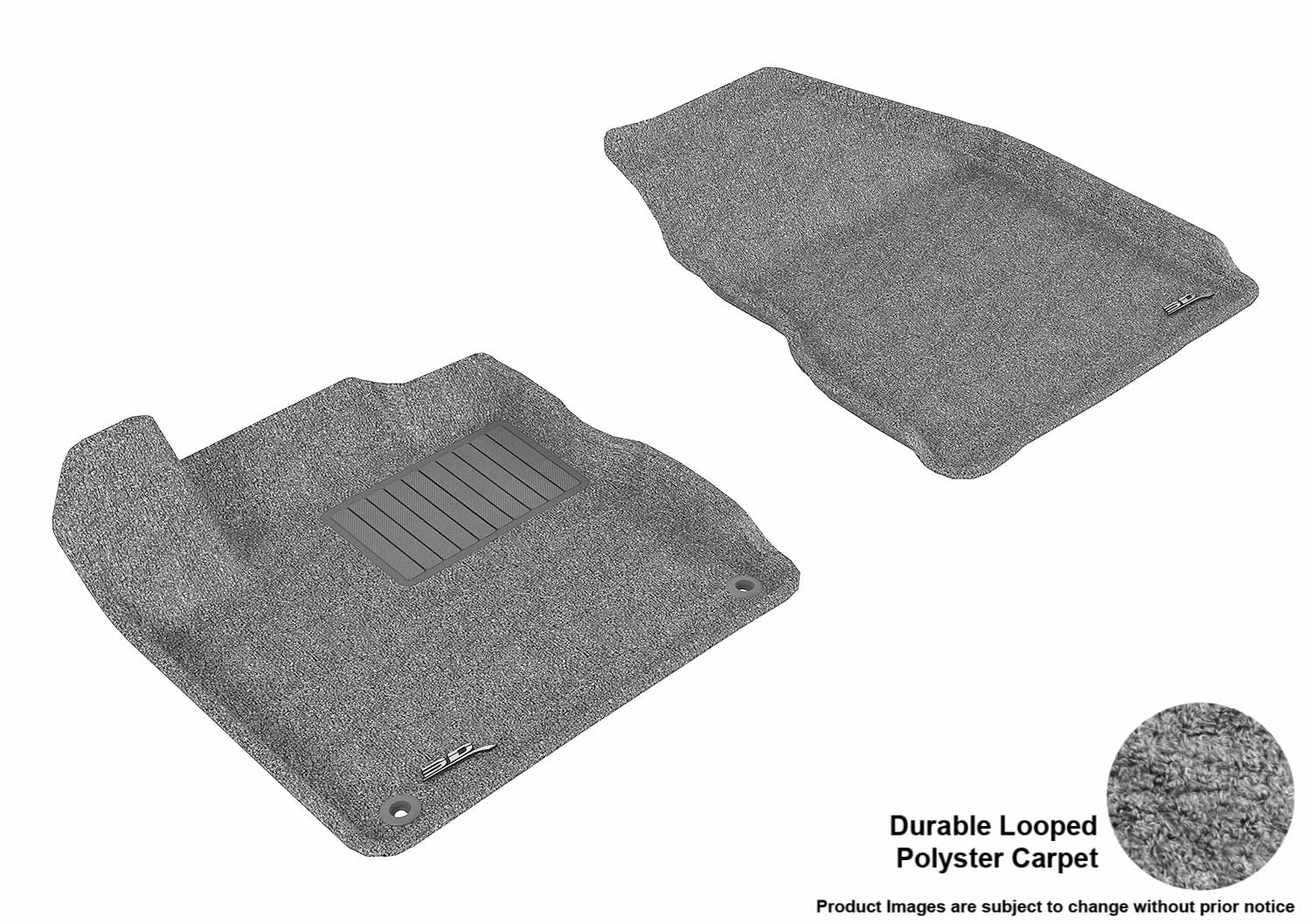 3D MAXpider |  2009 2014 NISSAN MURANO CLASSIC 1ST ROW Floormats - GRAY - Deluxe Looped Polyester Carpet