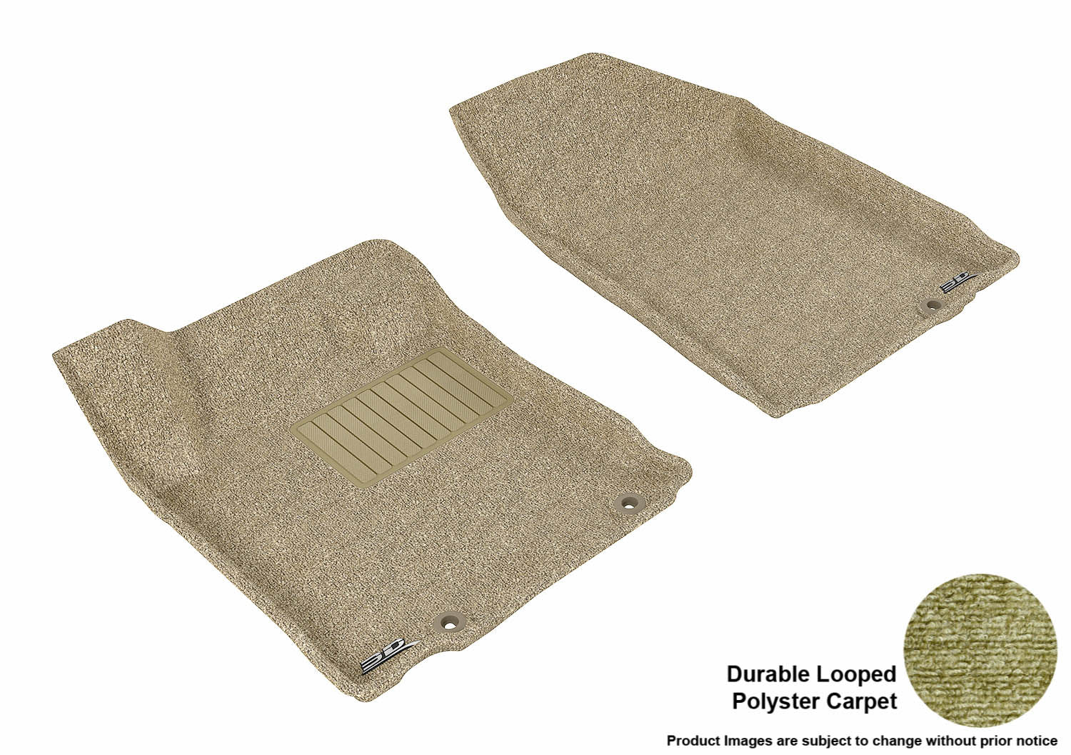 3D MAXpider |  2013 2013 NISSAN ALTIMA SEDAN CLASSIC 1ST ROW Floormats - TAN - Deluxe Looped Polyester Carpet