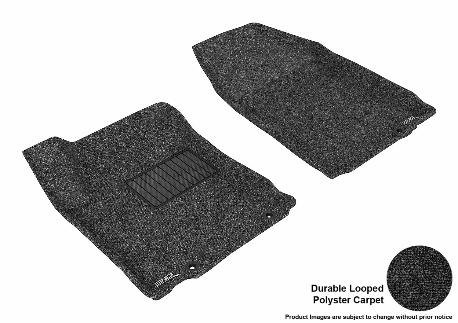 3D MAXpider |  2013 2013 NISSAN ALTIMA SEDAN CLASSIC 1ST ROW Floormats - BLACK - Deluxe Looped Polyester Carpet