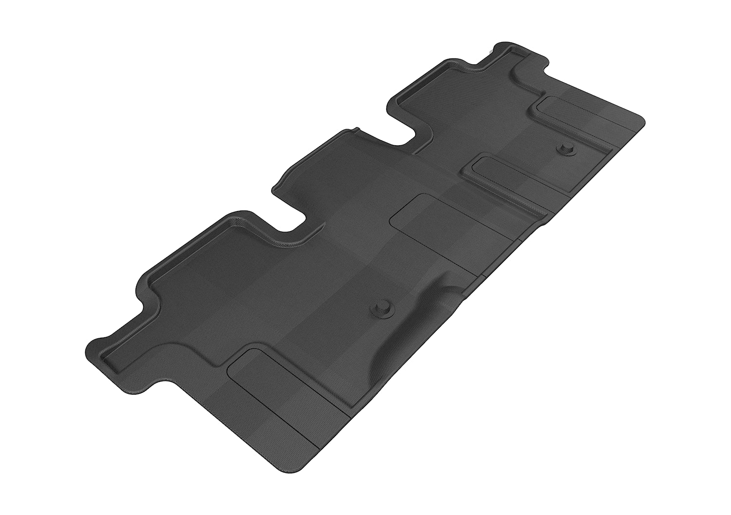 3D MAXpider |  2013 2020 NISSAN/INFINITI PATHFINDER/ QX60/ JX KAGU 2ND ROW Floormats - BLACK - Carbon Fiber Embossed Pattern