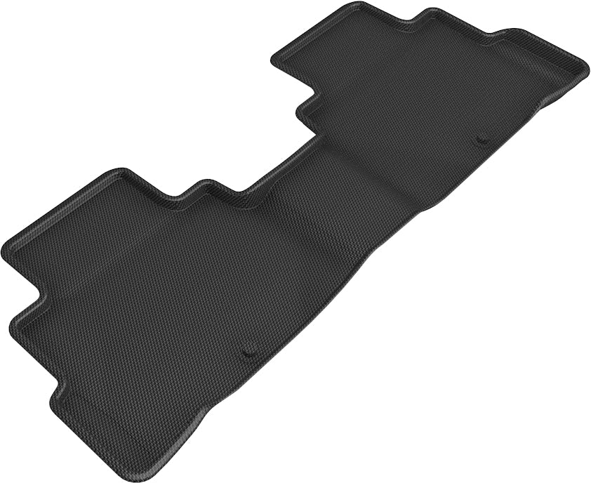 3D MAXpider |  2019 2023 NISSAN MURANO KAGU 2ND ROW Floormats - BLACK - Carbon Fiber Embossed Pattern