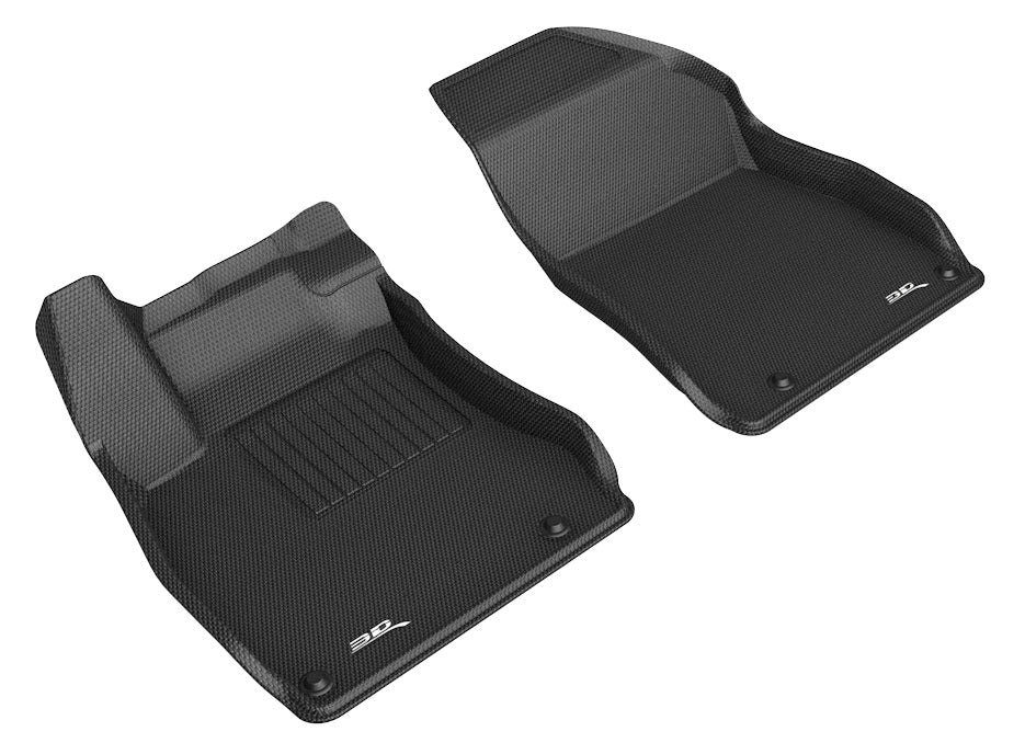 3D MAXpider |  2020 2023 NISSAN SENTRA KAGU 1ST ROW Floormats - BLACK - Carbon Fiber Embossed Pattern