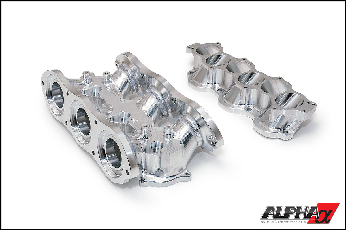 AMS Performance 2009+ Nissan GT-R R35 Alpha Carbon/Billet Intake Manifold w/Secondary Fuel Rail