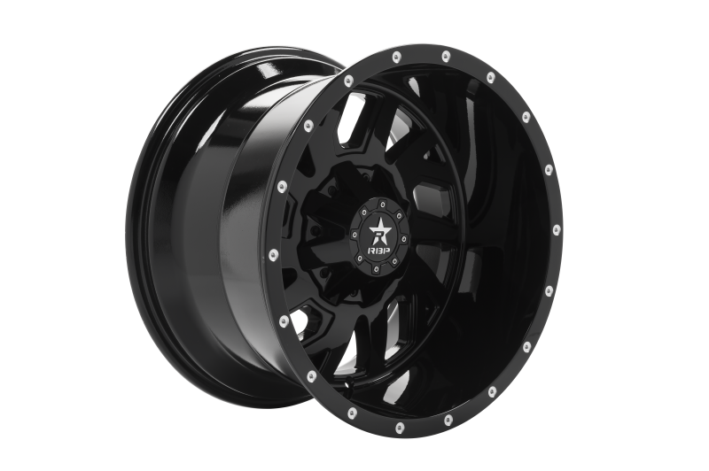 RBP 65R Glock 20x12 6x139.7 BP / 4.75 BS -44mm Offset 78mm CB (Hub Centric) Gloss Black Wheel