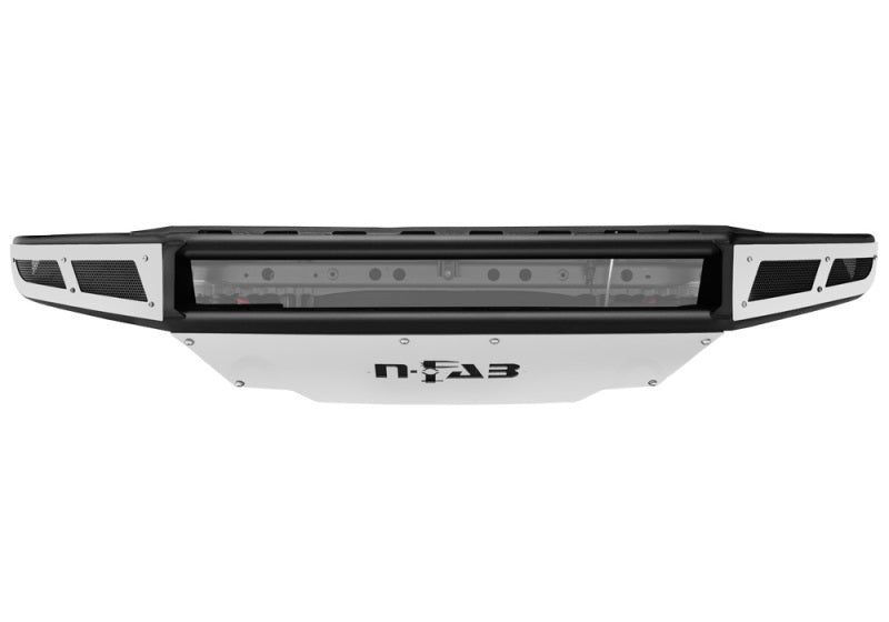 N-Fab M-RDS Front Bumper 16-17 Nissan Titan - Gloss Black w/Silver Skid Plate