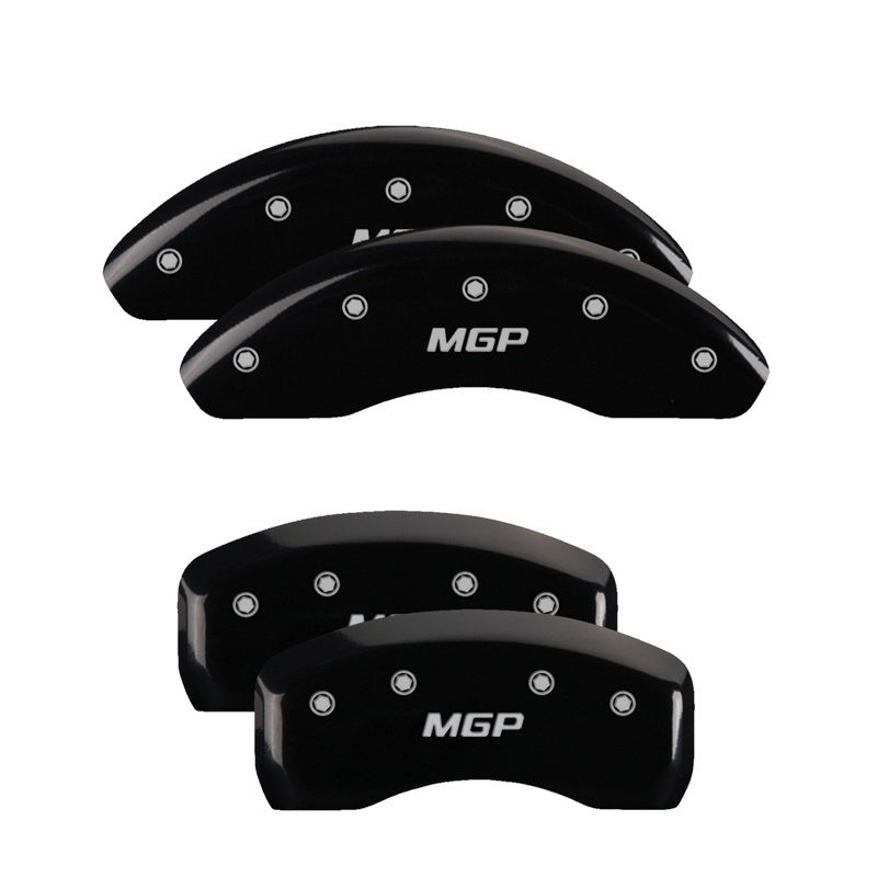 MGP 2006-2008 Nissan 350Z 4 Caliper Covers Engraved Front & Rear MGP Black finish silver