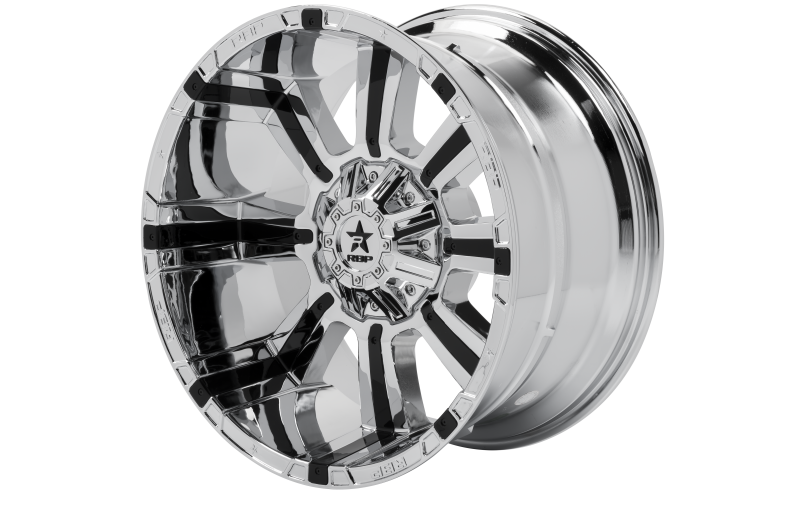 RBP 94R 22x12 6x139.7 BP / 4.75 BS -44mm Offset 78mm CB (Hub Centric) Chrome w/Blk Inserts Wheel