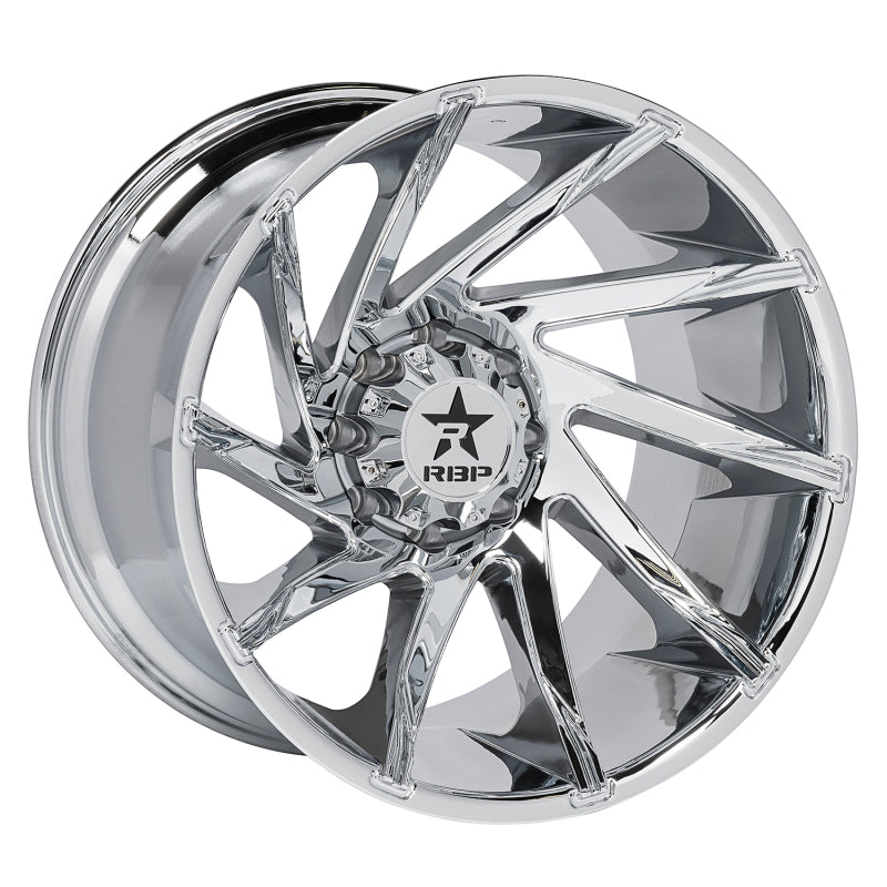 RBP 77R Spike 20x10 6x139.7 BP / 5 BS -12mm Offset 78mm CB (Hub Centric) Chrome Wheel