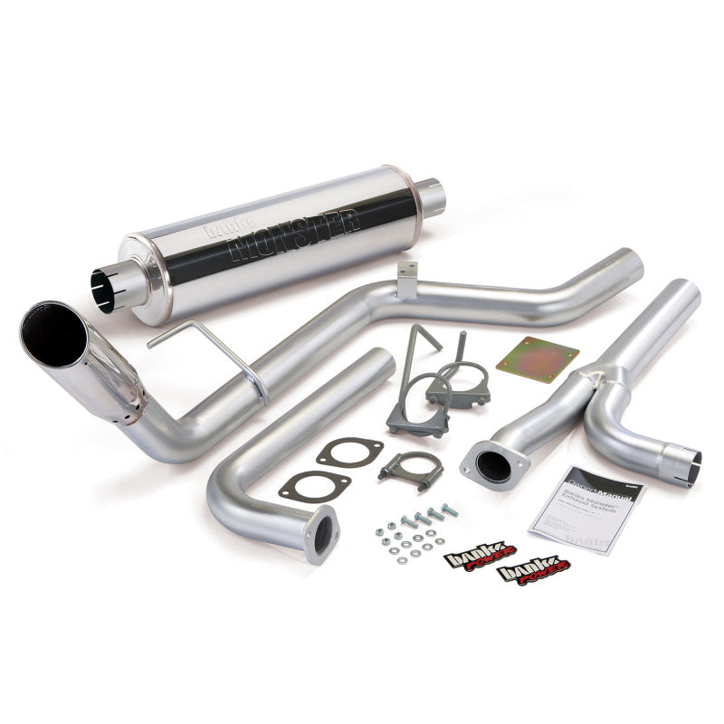 2005 - 2020 Nissan Frontier Monster® Exhaust System 3-inch Single Exit, Chrome Tip | Banks Power