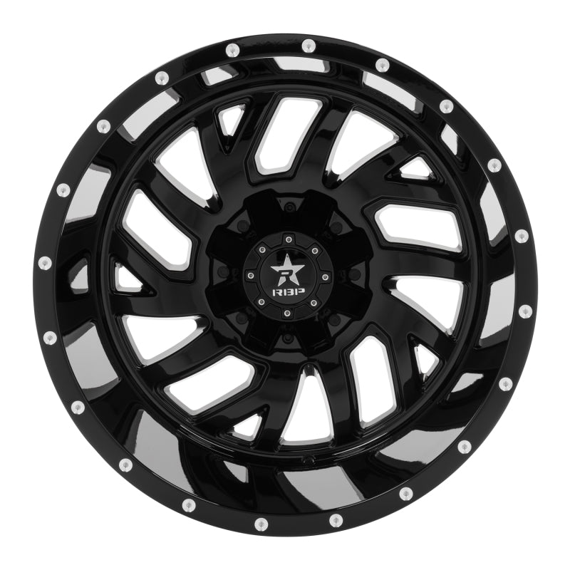 RBP 65R Glock 22x14 6x139.7 BP / 4.5 BS -76mm Offset 78mm CB (Hub Centric) Gloss Black Wheel