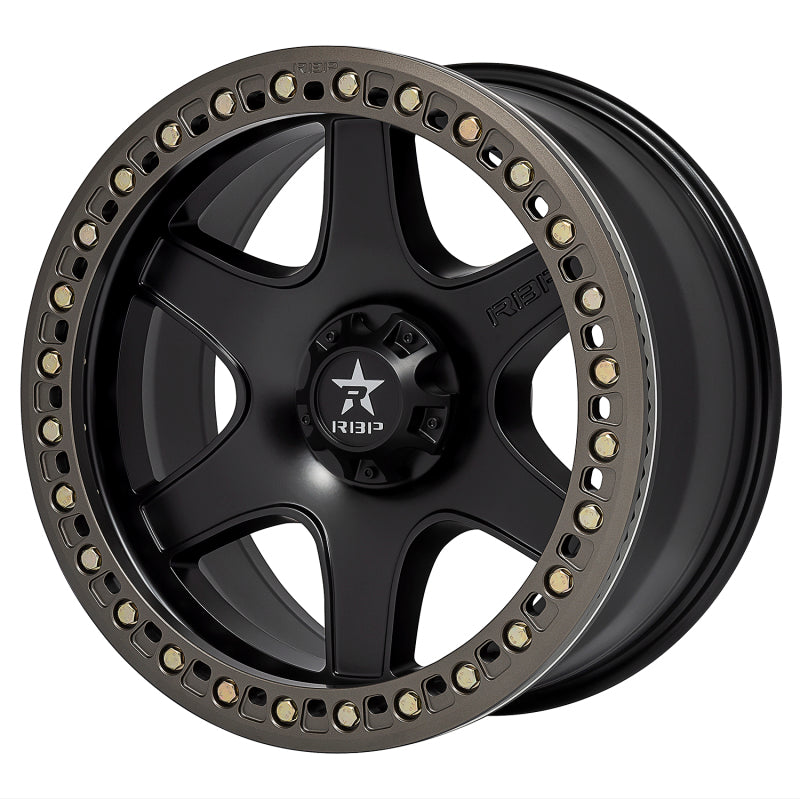 RBP 50R Cobra 20x9.0 6x139.7 BP / 5 BS 0mm Offset 78mm CB (Hub Centric) Black w/Bronze Ring Wheel