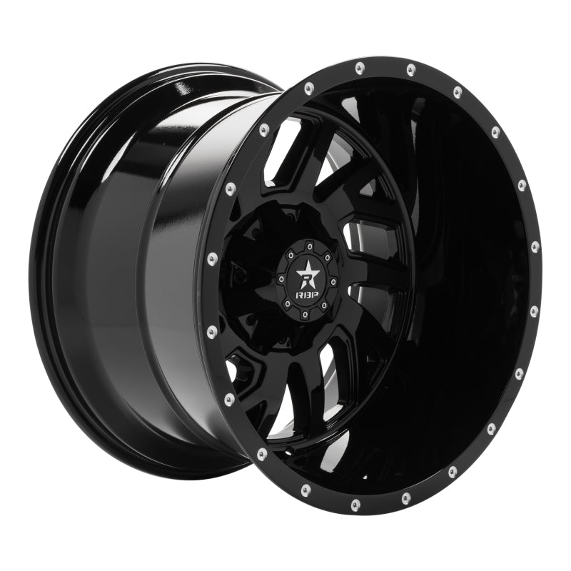 RBP 65R Glock 22x14 6x139.7 BP / 4.5 BS -76mm Offset 78mm CB (Hub Centric) Gloss Black Wheel