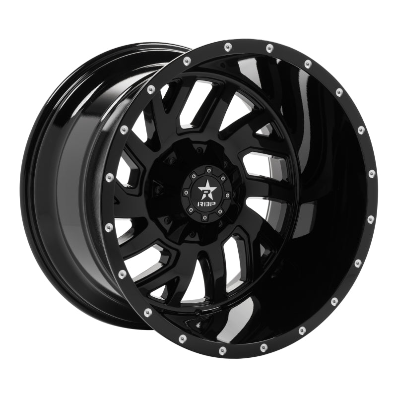 RBP 65R Glock 22x14 6x139.7 BP / 4.5 BS -76mm Offset 78mm CB (Hub Centric) Gloss Black Wheel