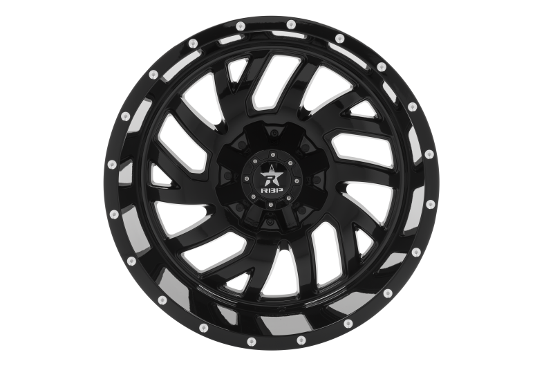 RBP 65R Glock 22x12 6x139.7 BP / 4.75 BS -44mm Offset 78mm CB (Hub Centric) Gloss Black Wheel