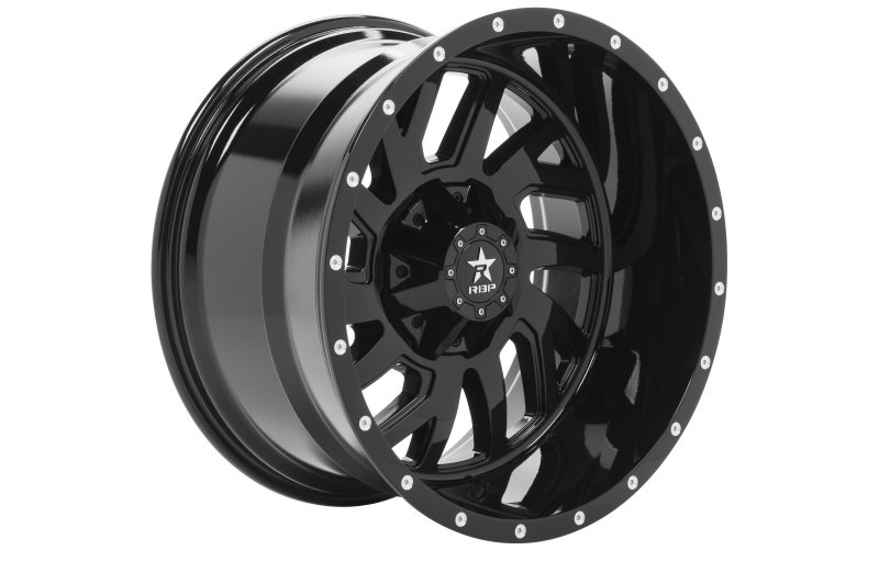 RBP 65R Glock 22x12 6x139.7 BP / 4.75 BS -44mm Offset 78mm CB (Hub Centric) Gloss Black Wheel