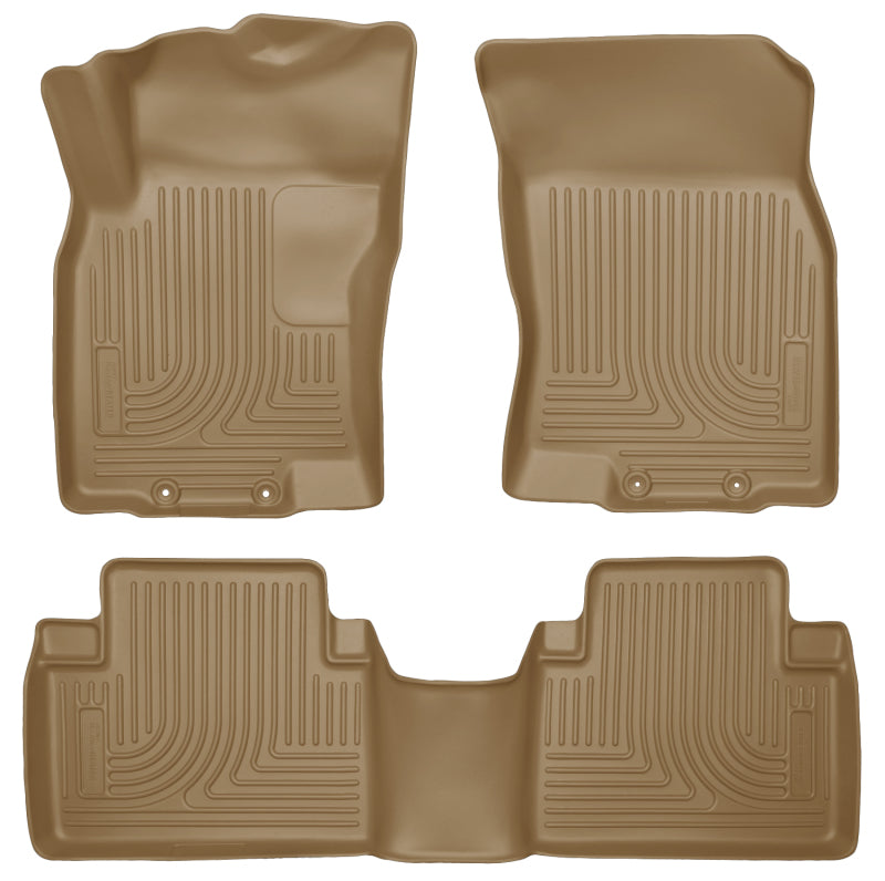 Husky Liners WeatherBeater 14 Nissan Rogue Front & Second Row Tan Floor Liners