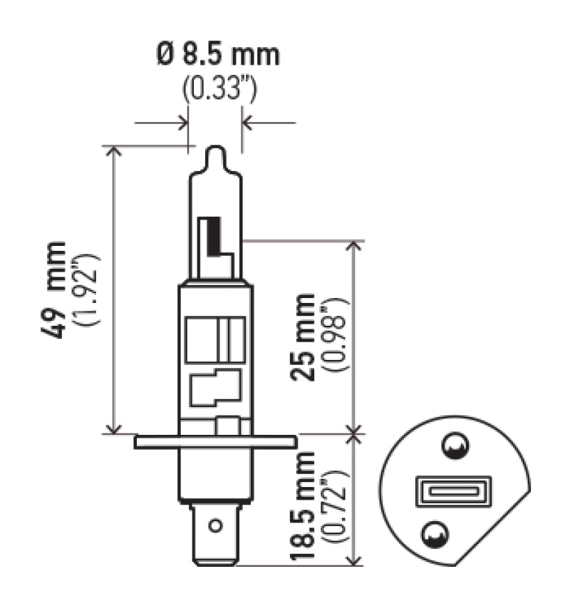 Hella H1 12V 55W Hella High Performance Xenon Bulb (Pair)