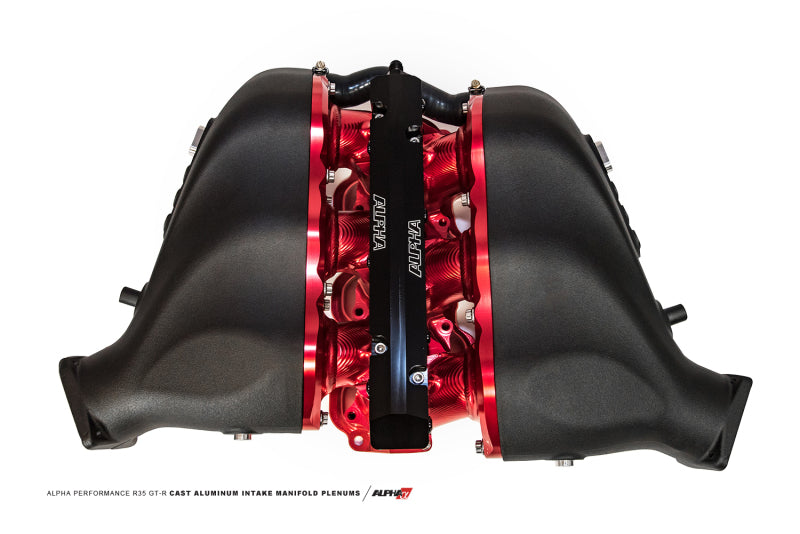 AMS Performance Nissan GT-R Alpha Carbon Fiber/Billet Intake Manifold w/Std Fuel Rail - Clear