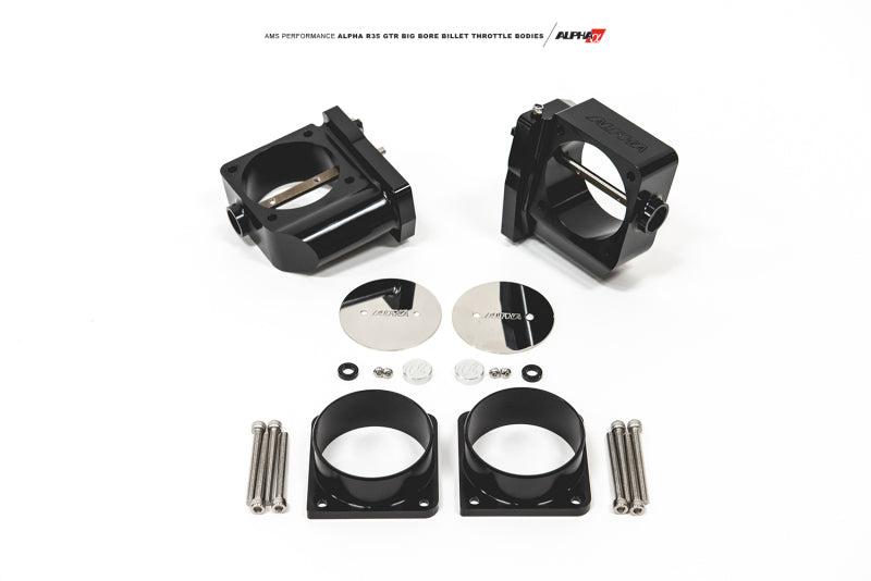 AMS Performance Nissan GT-R R-35 Alpha CNC Big Bore Throttle Body Set w/ Standard Hose Flanges