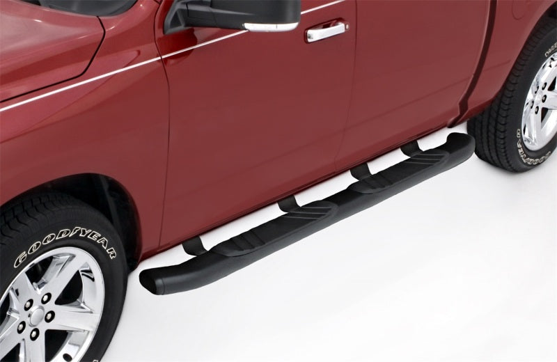 Lund 04-17 Nissan Titan King Cab (80in) 5in. Oval Bent Nerf Bars - Black