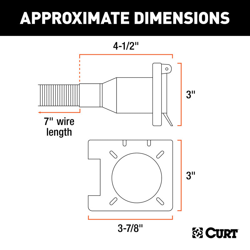 Curt Universal Dual-Output 7 & 4-Way Connector (Plugs into USCAR)