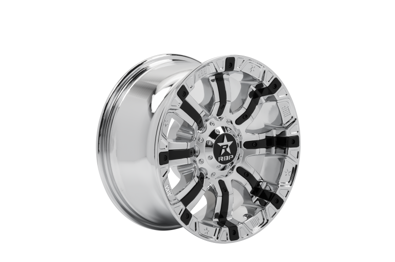 RBP 94R 17x9.0 6x139.7 BP / 5.5 BS 10mm Offset 78mm CB (Hub Centric) Chrome w/Black Inserts Wheel