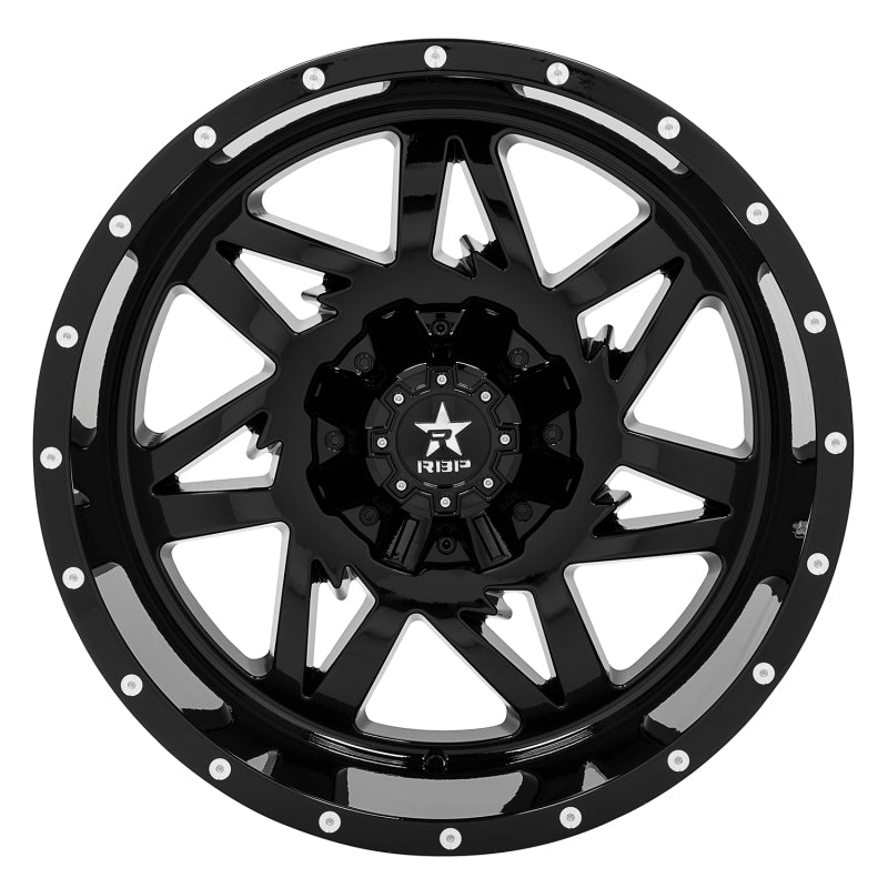 RBP 71R Avenger 22x12 6x139.7 BP / 4.75 BS -44mm Offset 78mm CB (Hub Centric) Gloss Black Wheel