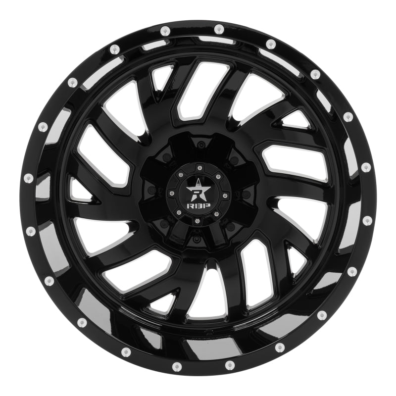 RBP 65R Glock 22x12 6x139.7 BP / 4.75 BS -44mm Offset 78mm CB (Hub Centric) Gloss Black Wheel