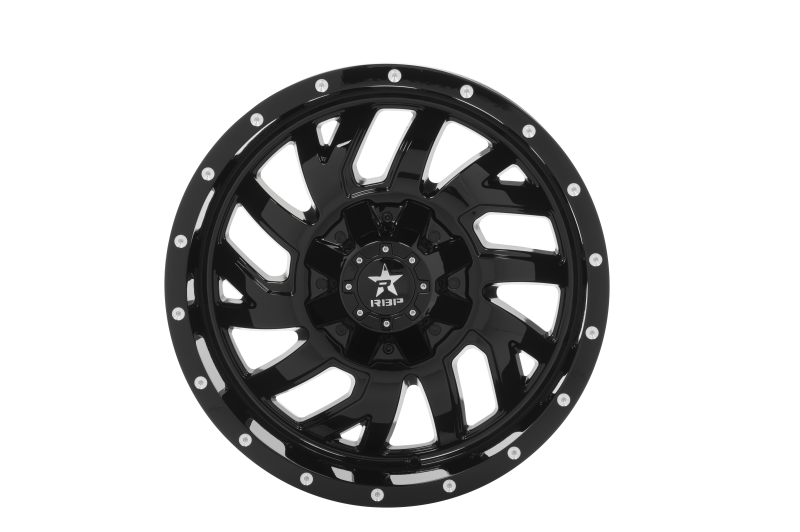 RBP 65R Glock 20x10 6x139.7 BP / 6 BS 10mm Offset 78mm CB (Hub Centric) Gloss Black Wheel