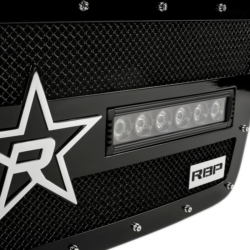 RBP RX-3 Midnight Edition Black LED Bar Grille (Studded) Nissan Titan XD