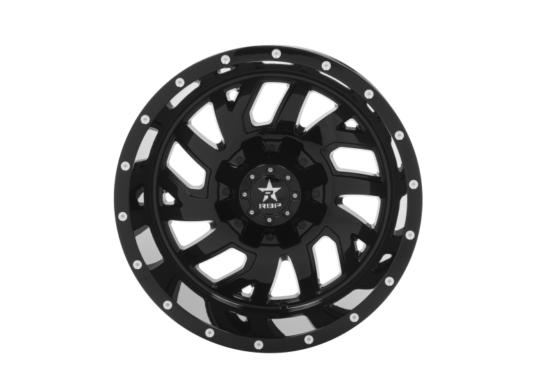 RBP 65R Glock 20x12 6x139.7 BP / 4.75 BS -44mm Offset 78mm CB (Hub Centric) Gloss Black Wheel