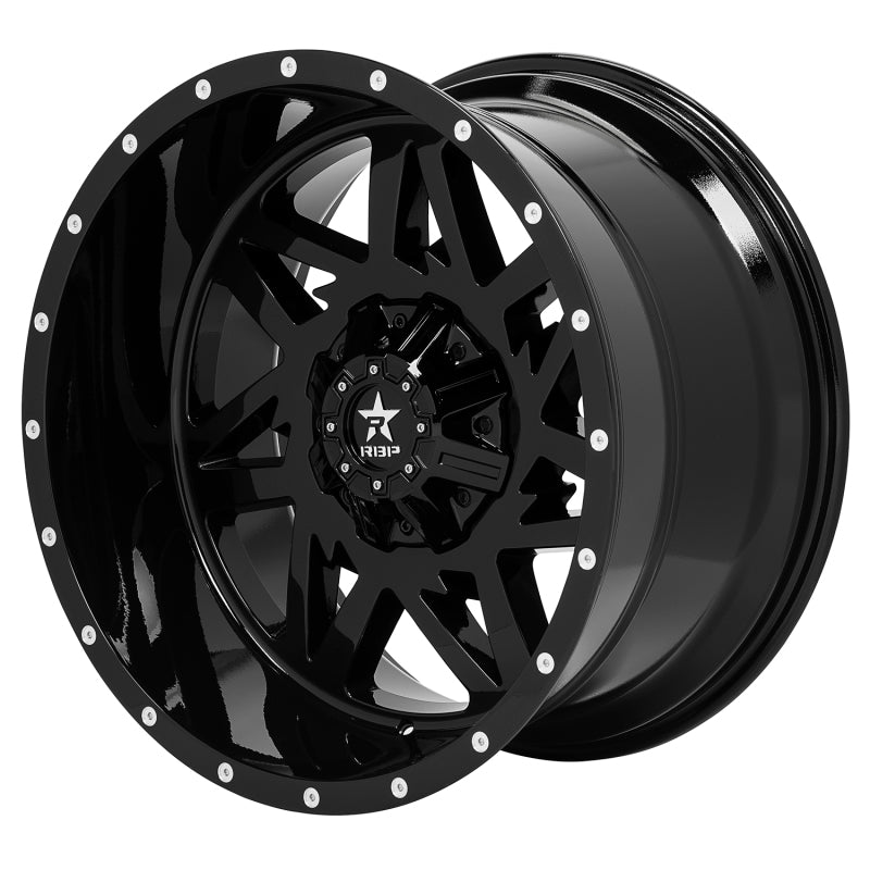 RBP 71R Avenger 22x12 6x139.7 BP / 4.75 BS -44mm Offset 78mm CB (Hub Centric) Gloss Black Wheel