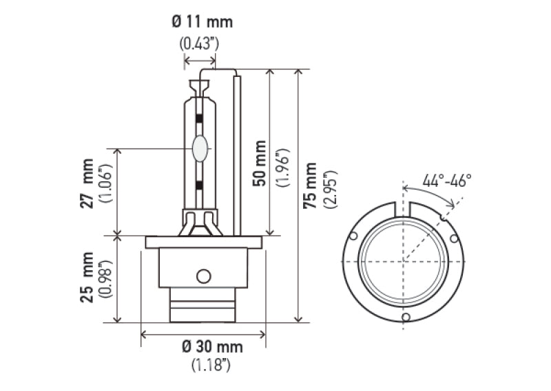 Hella Xenon D2S Capsule 12V/24V 35W 4300k