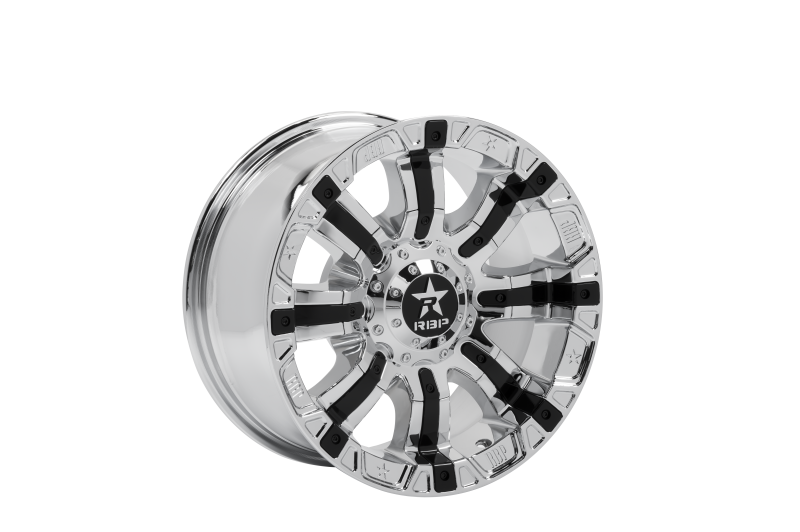 RBP 94R 17x9.0 6x139.7 BP / 5.5 BS 10mm Offset 78mm CB (Hub Centric) Chrome w/Black Inserts Wheel