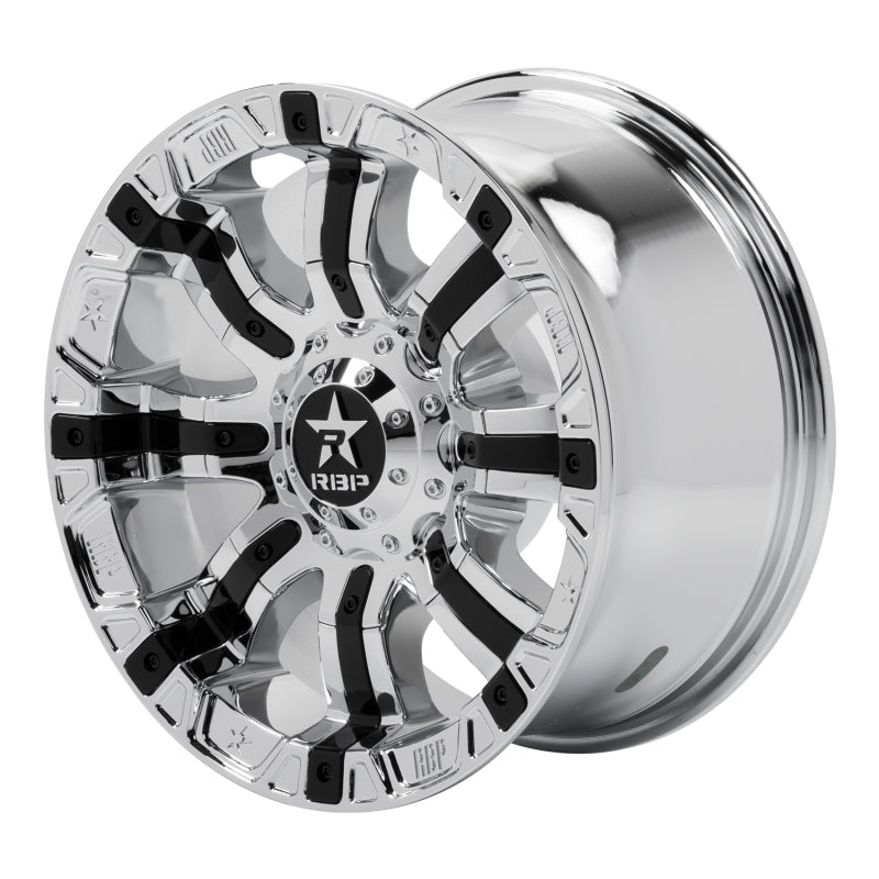 RBP 94R 17x9.0 6x139.7 BP / 5.5 BS 10mm Offset 78mm CB (Hub Centric) Chrome w/Black Inserts Wheel