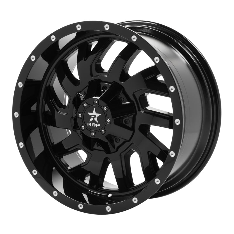 RBP 65R Glock 20x10 6x139.7 BP / 6 BS 10mm Offset 78mm CB (Hub Centric) Gloss Black Wheel