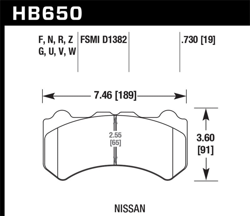 Hawk 09-16 Nissan GT-R DTC-50 Race Front Brake Pads