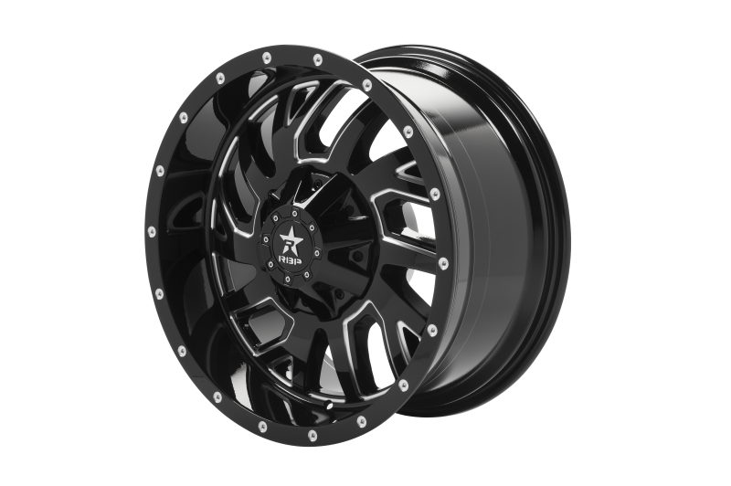 RBP 65R Glock 20x10 6x139.7 BP / 6 BS / 10mm Offset 78mm CB Gloss Black w/Machined Grooves Wheel