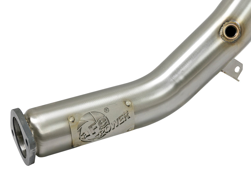 aFe Twisted Steel Down Pipe Catted 16-18 Infiniti Q50 / Q60 V6-3.0L (tt)