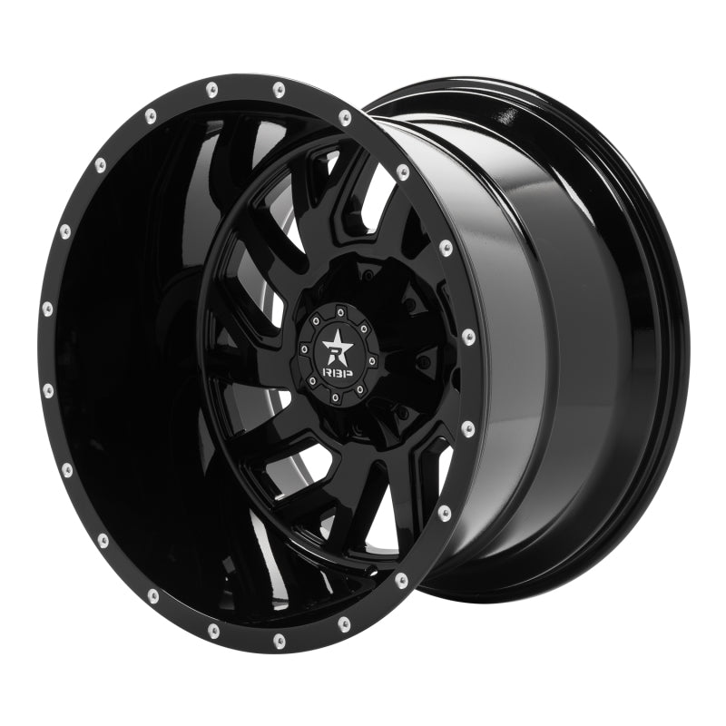 RBP 65R Glock 22x14 6x139.7 BP / 4.5 BS -76mm Offset 78mm CB (Hub Centric) Gloss Black Wheel