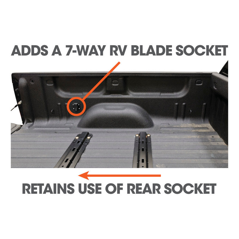 Curt 10ft Custom Wiring Harness Extension (Adds 7-Way RV Blade to Truck Bed)