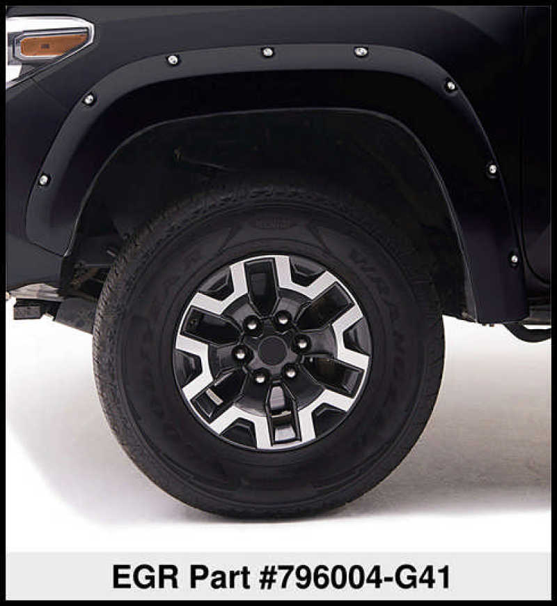 EGR 2017 Nissan Titan Bolt-On Look Color Match Fender Flares - Set - Black Metallic