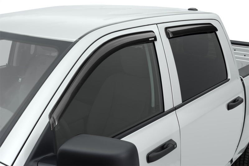 Stampede 2017-2019 Nissan Titan Crew Cab Pickup Tape-Onz Sidewind Deflector 4pc - Carbon