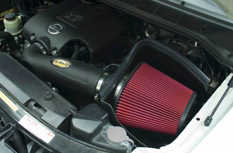 Airaid Nissan Titan/Armada 5.6L MXP Intake System w/ Tube (Oiled / Red Media)