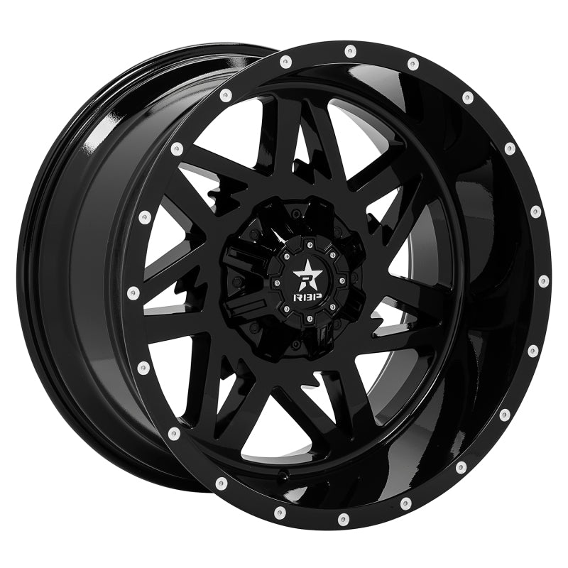 RBP 71R Avenger 22x12 6x139.7 BP / 4.75 BS -44mm Offset 78mm CB (Hub Centric) Gloss Black Wheel