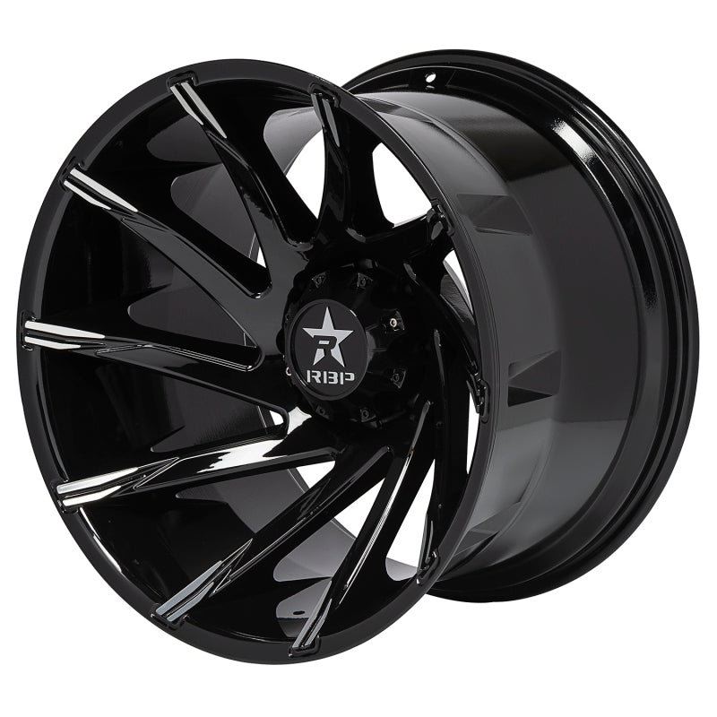 RBP 77R Spike 20x12 6x139.7 BP / 4.75 BS / -44mm Offset 78mm CB Gloss Black w/Machined Accent Wheel