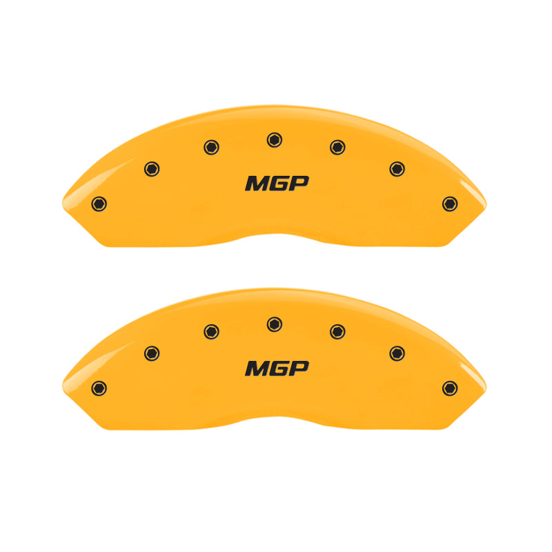 MGP 4 Caliper Covers Engraved Front & Rear MGP Yellow Finish Black Char 2003 Infiniti FX45