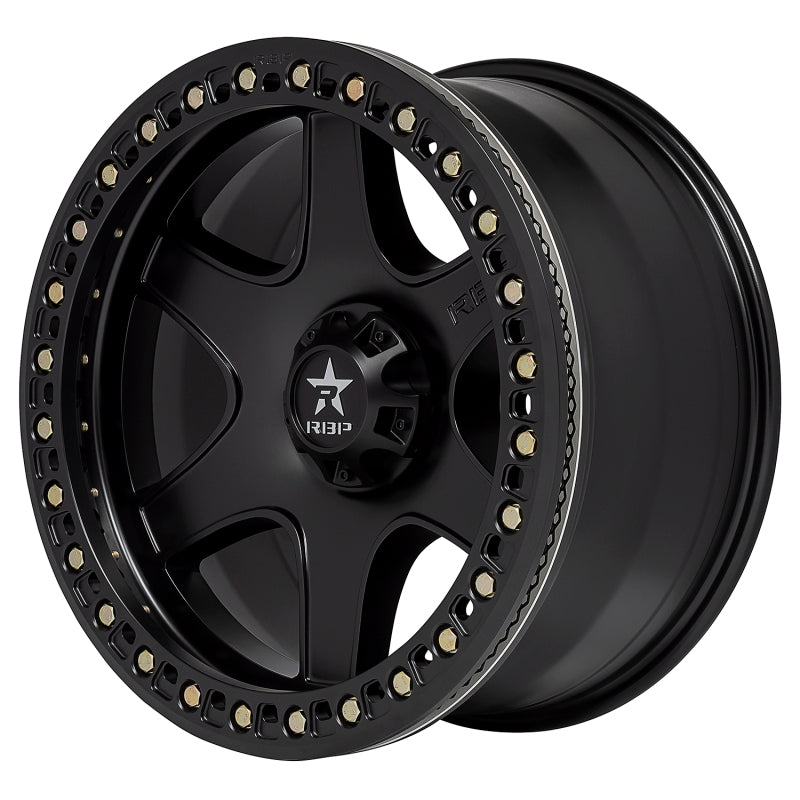 RBP 50R Cobra 17x9.0 6x139.7 BP / 5.5 BS 10mm Offset 78mm CB (Hub Centric) Black w/Black Ring Wheel